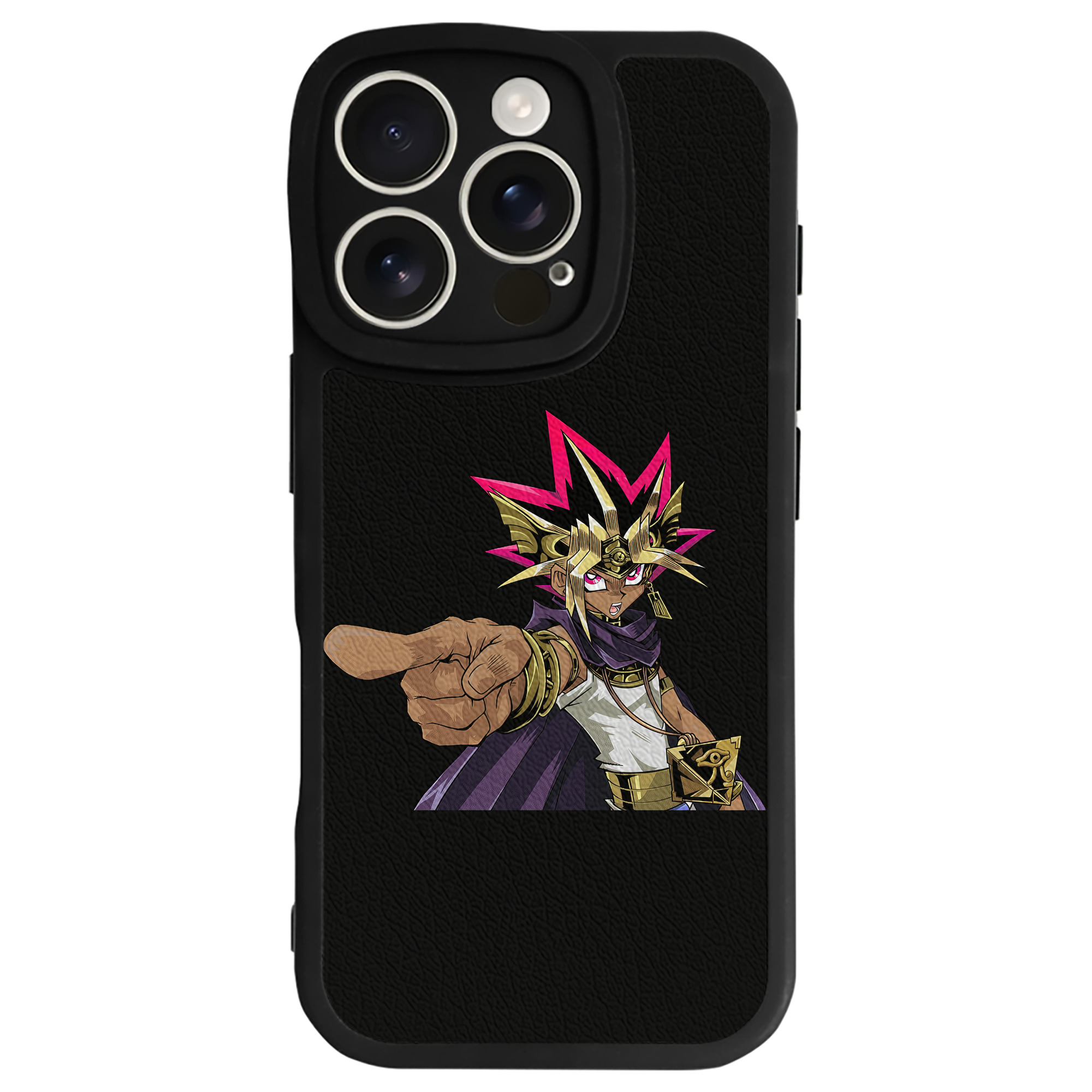 （画像用） 遊☆戯☆王 Yu-Gi-Oh! 【iPhone 16シリーズ対応】シリコンスマホケース（レザー調） 材質：シリコン